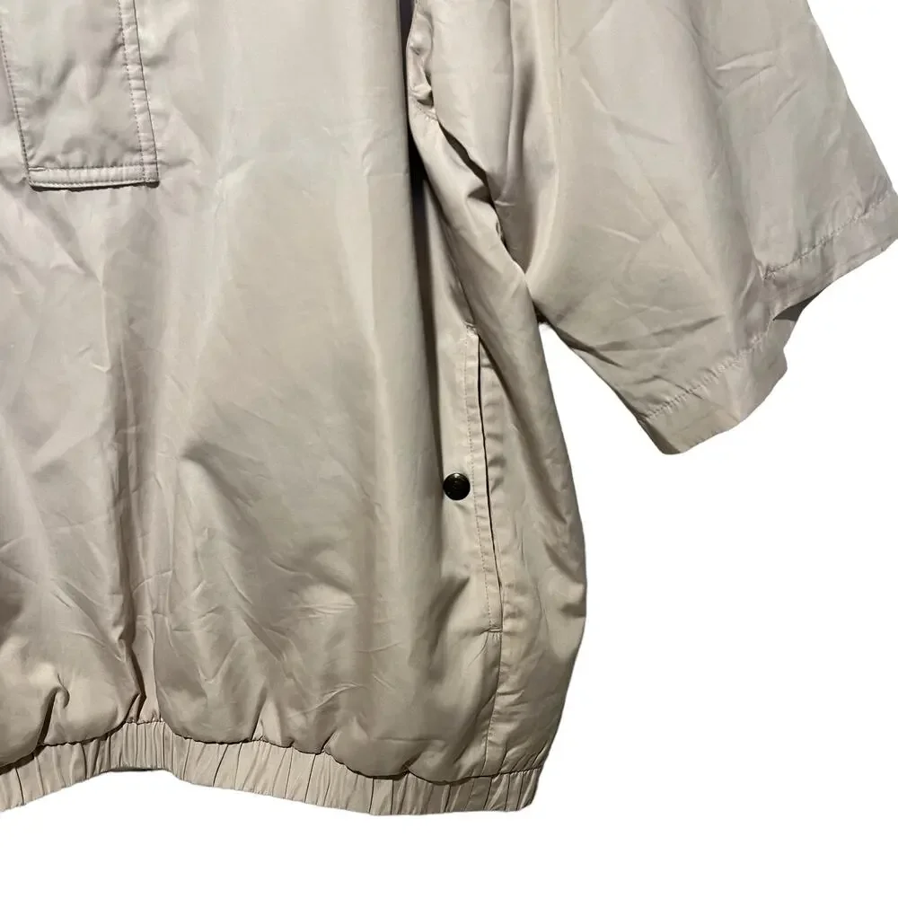 Footjoy Dryjoys FJ Half Sleeve Golf Jacket M Beige